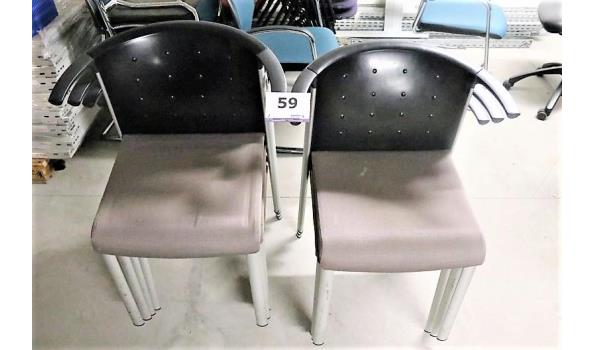 6 design stoelen WILKHAHN, stapelbaar